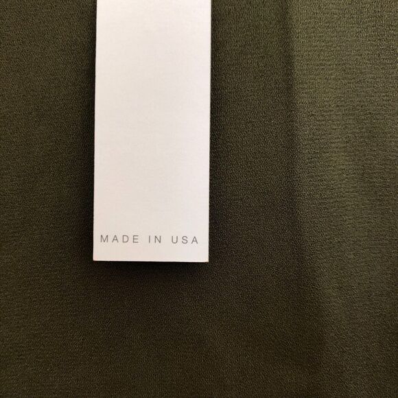 Three Eighty‎ Two Womens Blouse S Olive Green Jackson Surplice V-neck NWT - Picture 8 of 9